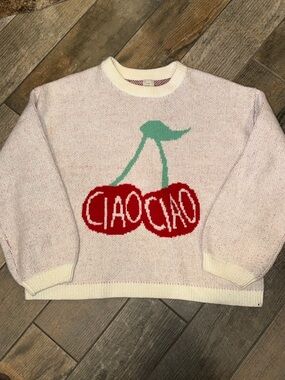A New Day Cherry “Ciao Ciao” Sweater – Cream | Women’s XL
